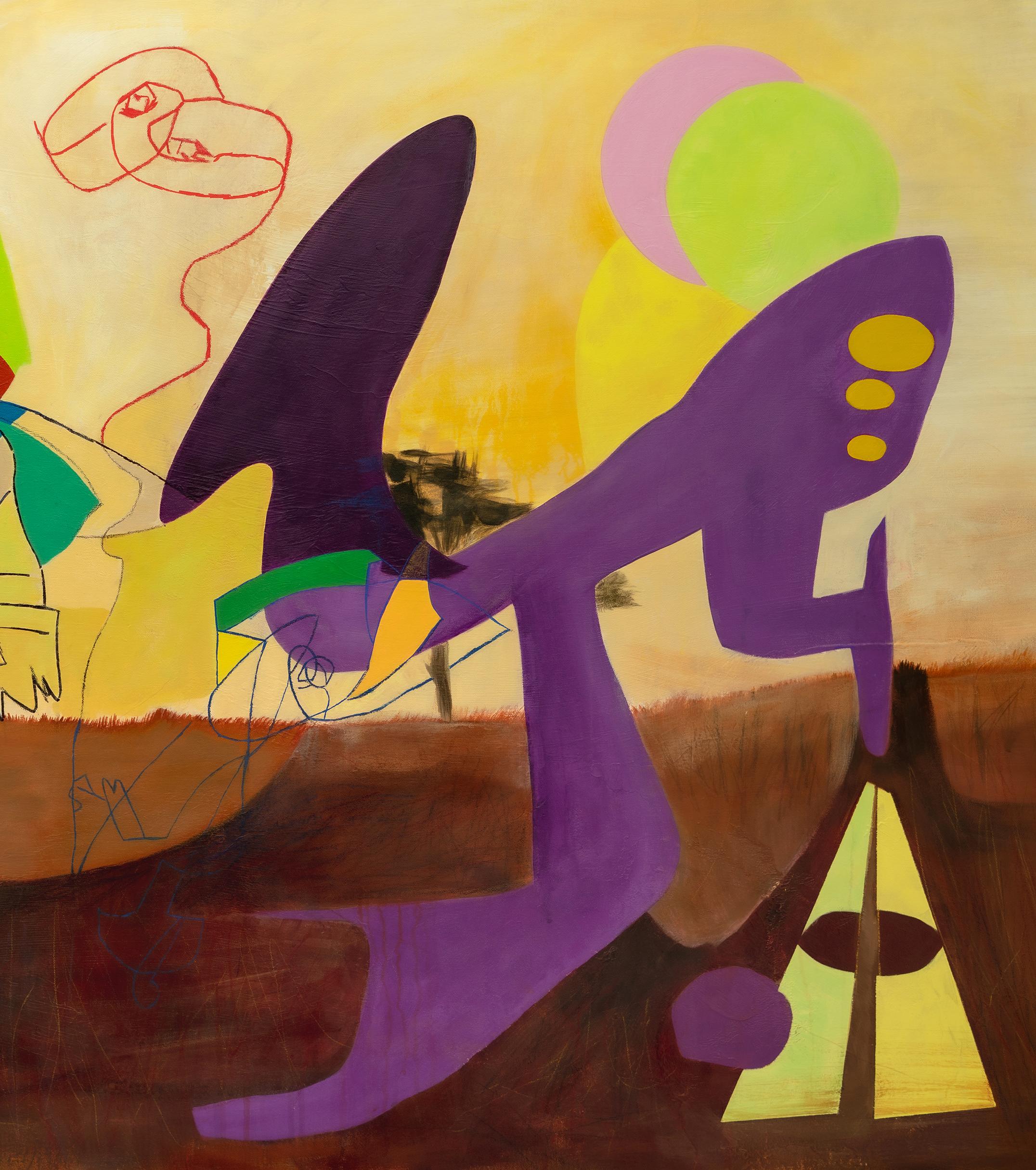 Isabel Brinck Abstraktes Gemälde auf Leinwand mit dem Titel 