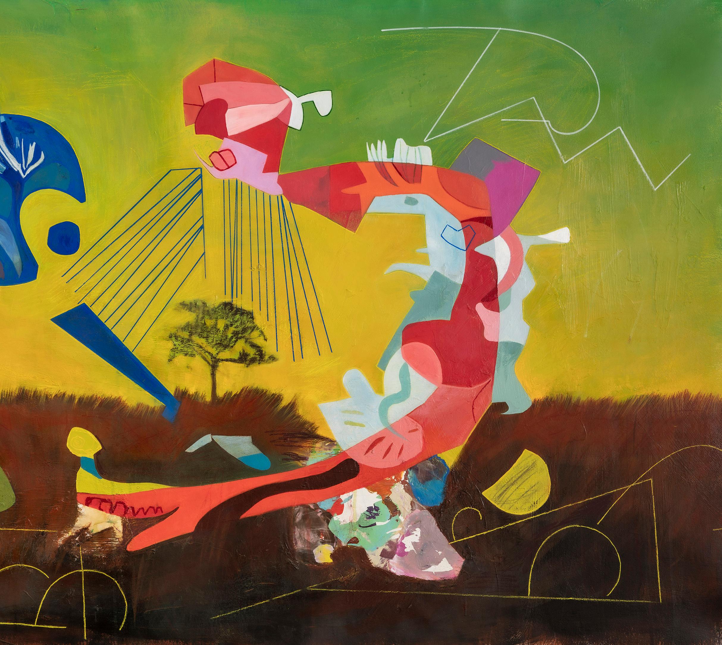 Isabel Brinck Abstrakte Malerei auf Leinwand Gemälde mit dem Titel 