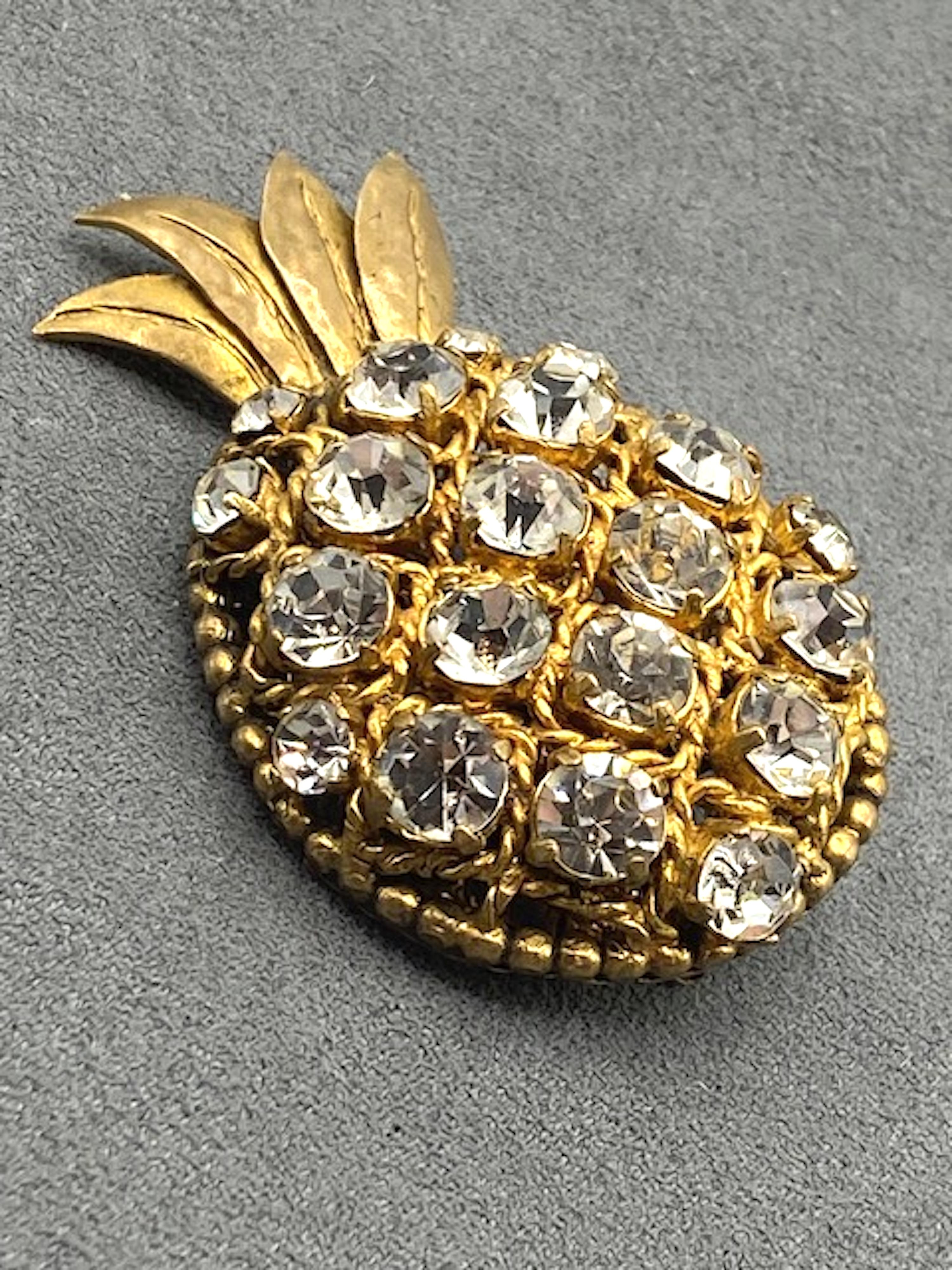 Broche Piña Isabel Canoval años 80 en venta 2