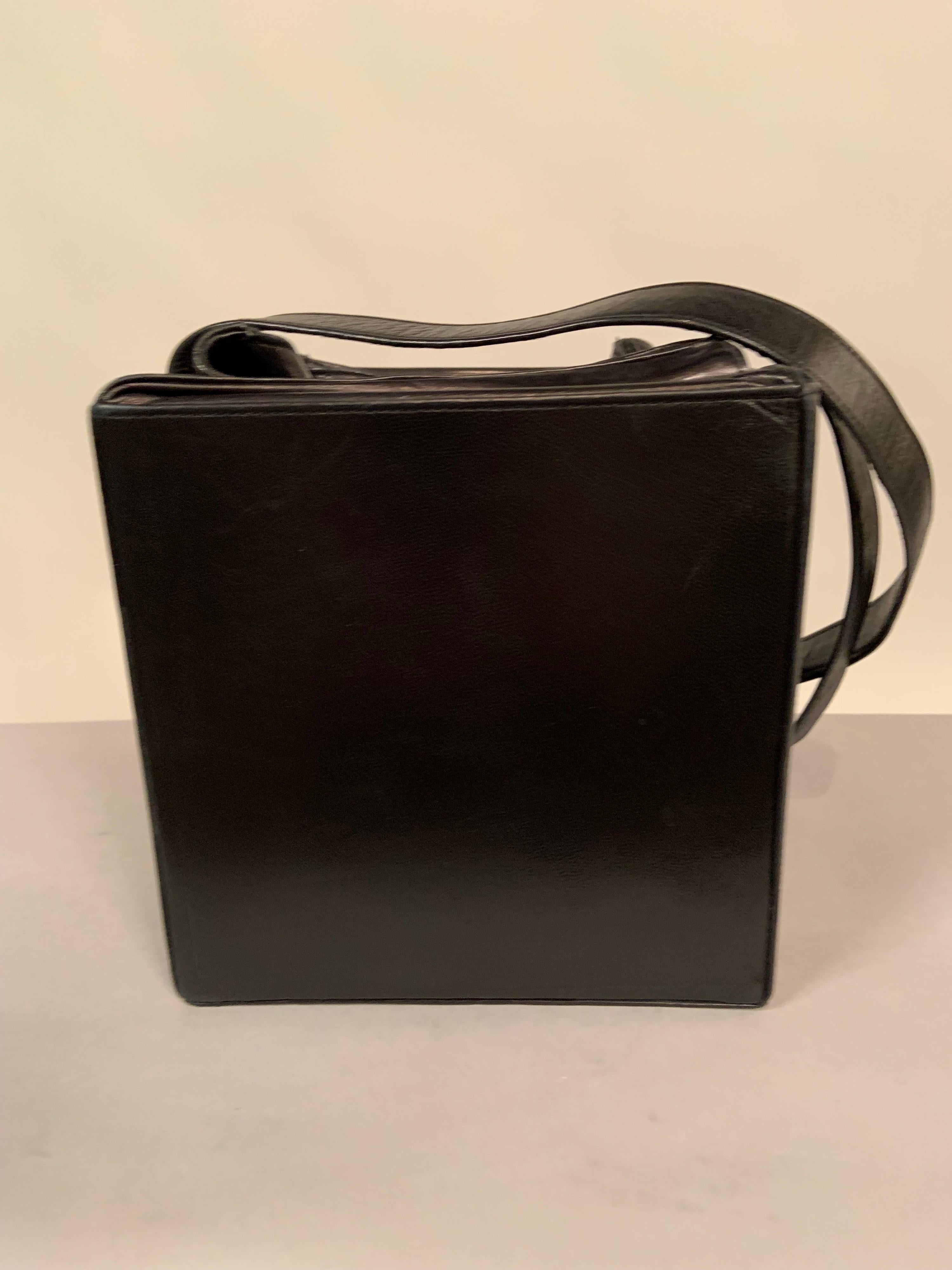 Isabel Canovas Black Leather Beehive Box Bag with Applied Bees 4