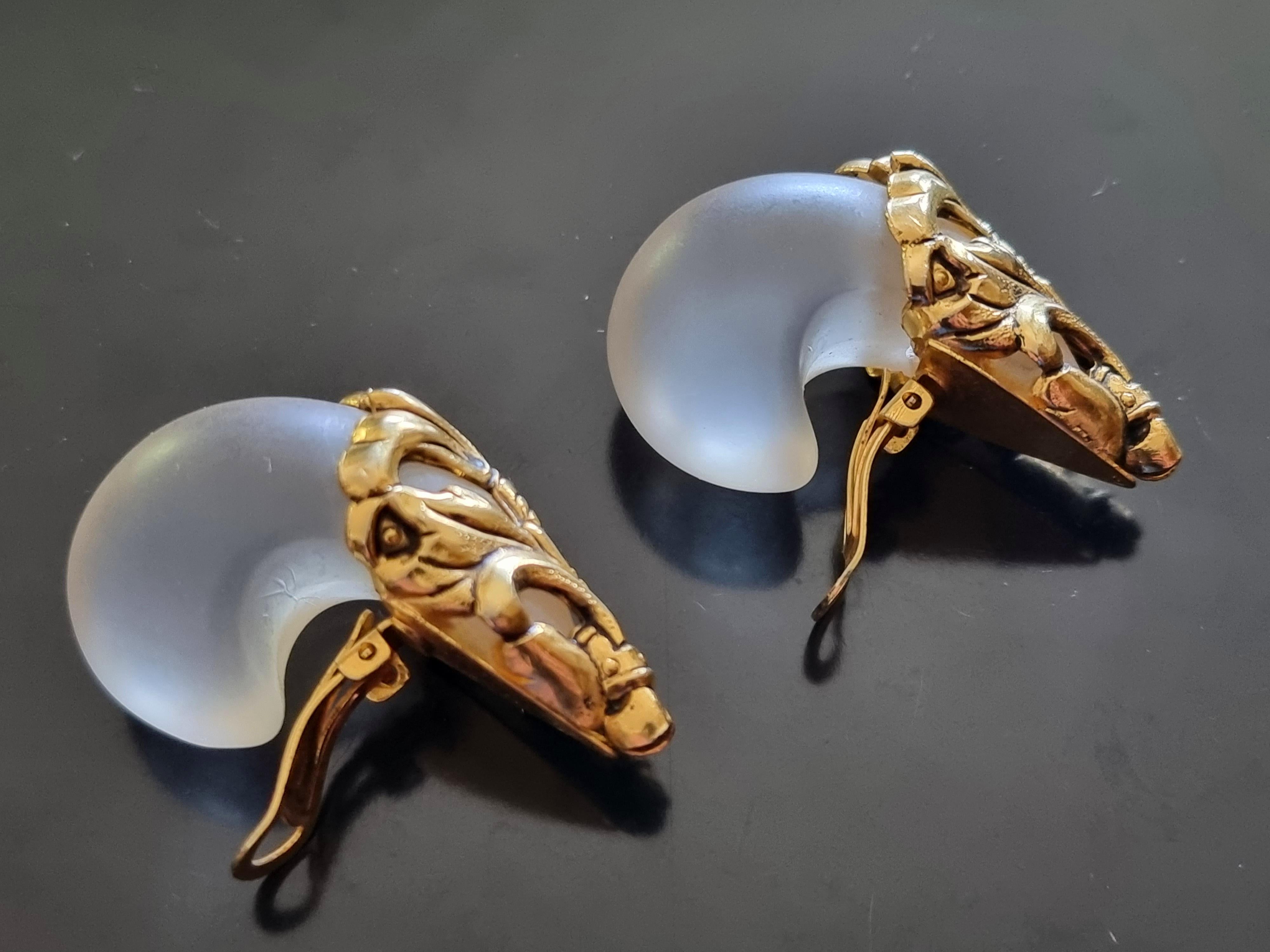 Isabel CANOVAS, Clip-on Earrings, vintage 80s In Good Condition For Sale In SAINT-CLOUD, FR