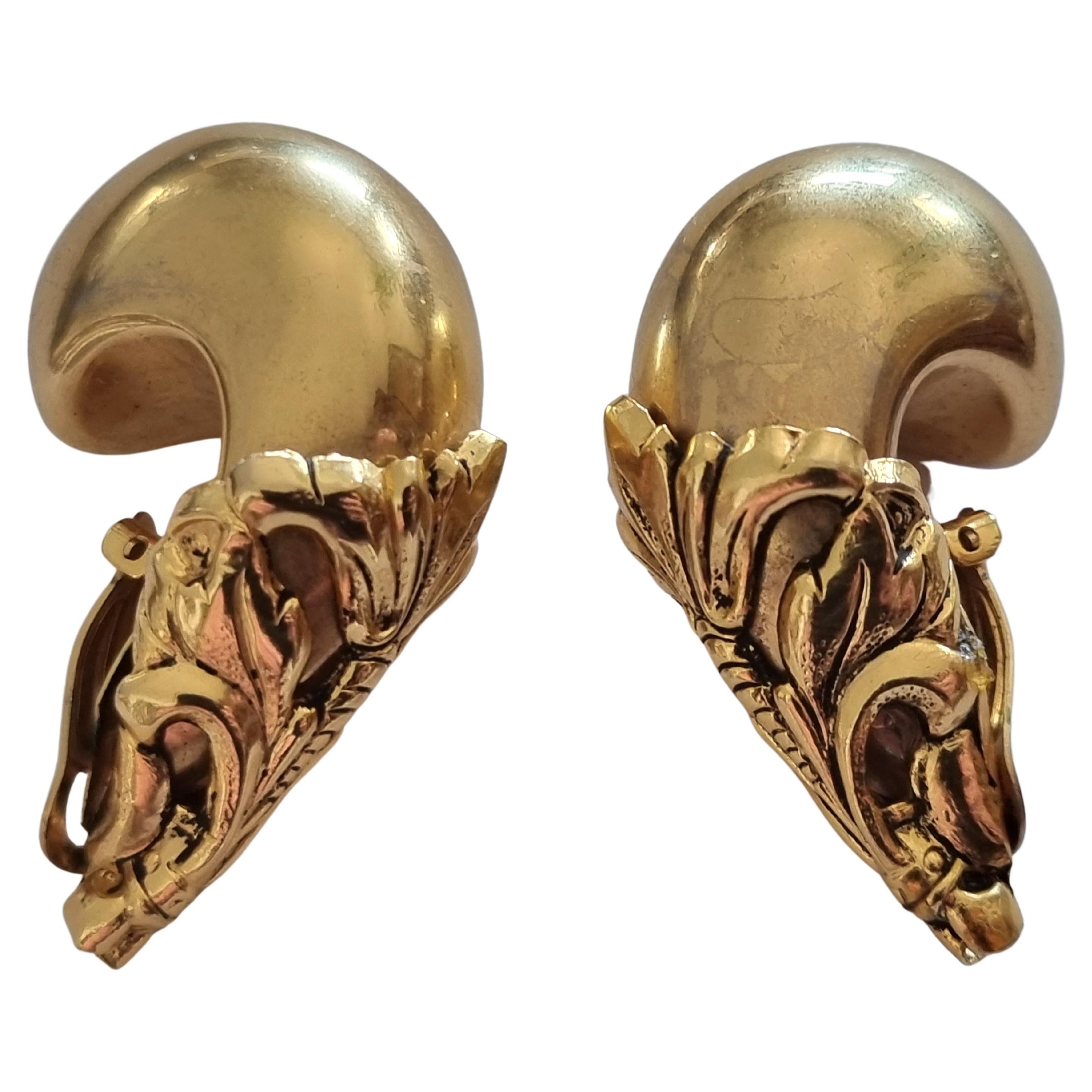 Isabel CANOVAS, Clip-on Earrings, vintage 80s For Sale
