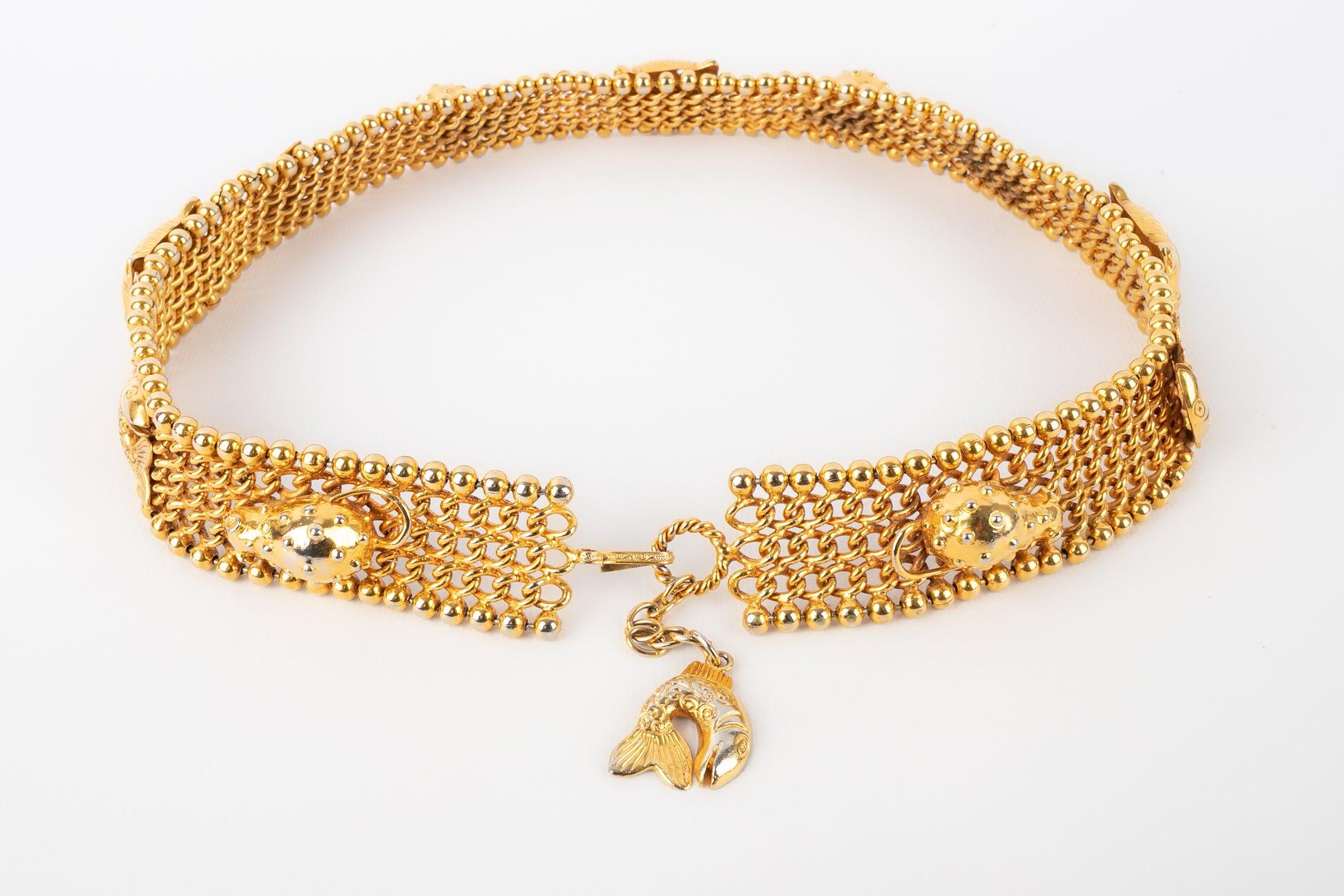 Women's Isabel Canovas Chain Belt with Animal Shapes For Sale