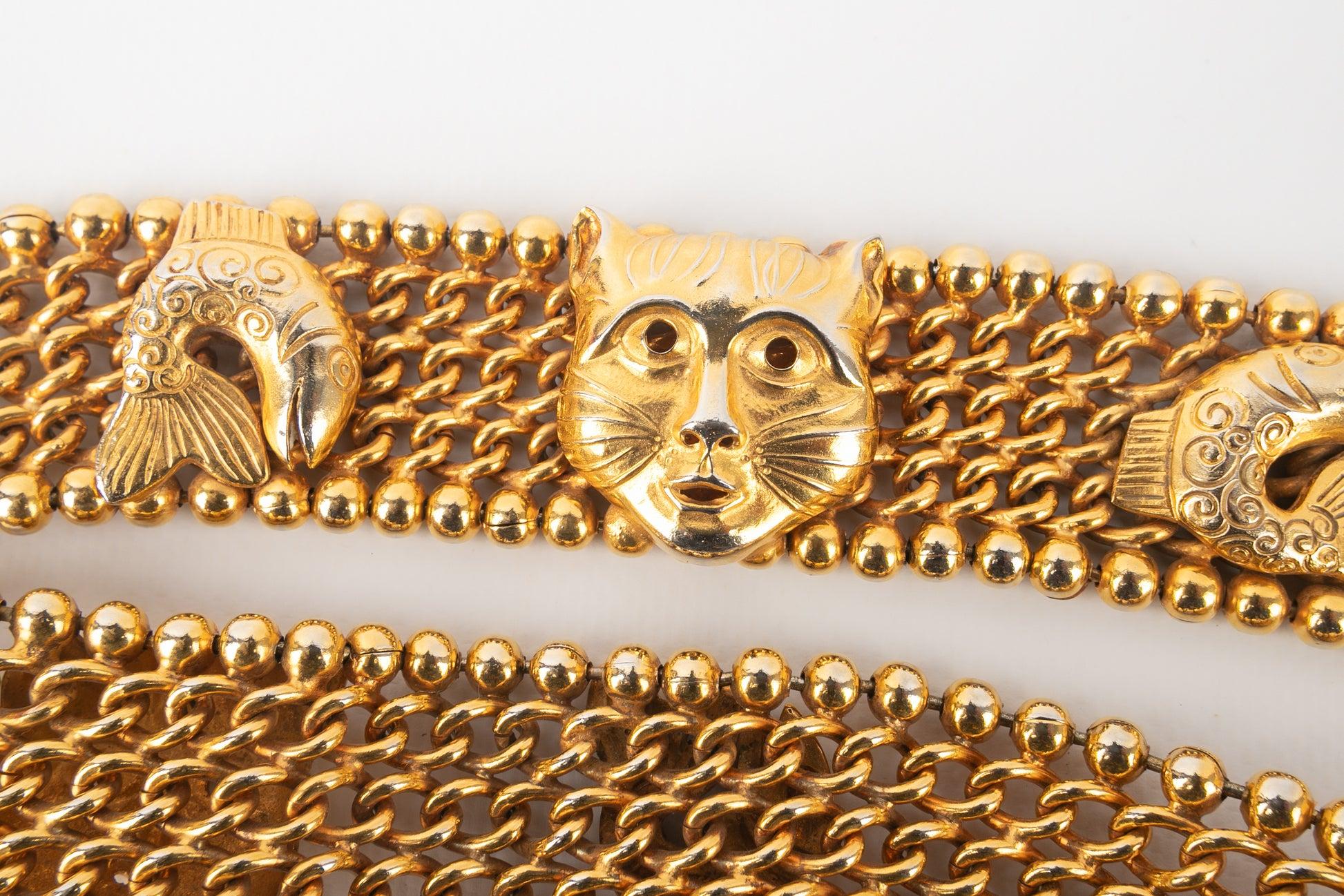 Isabel Canovas Chain Belt with Animal Shapes For Sale 1