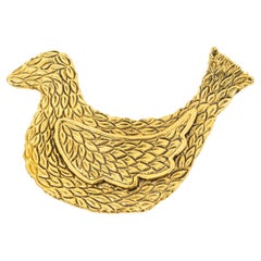 Isabel Canovas Gilt Bronze Bird Pin brooch