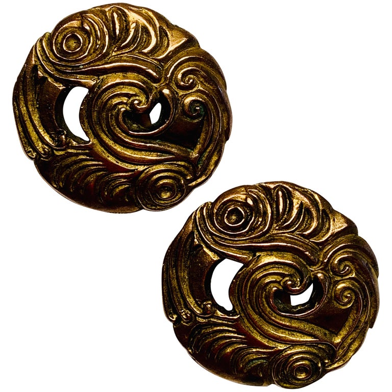 Boucles D'oreilles Clips Style Baroque - Inspirées Isabel Canovas - Occasion