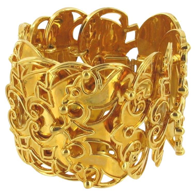 Isabel Canovas Golden Cuff For Sale
