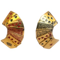 Isabel Canovas Vintage Playing Card Earrings