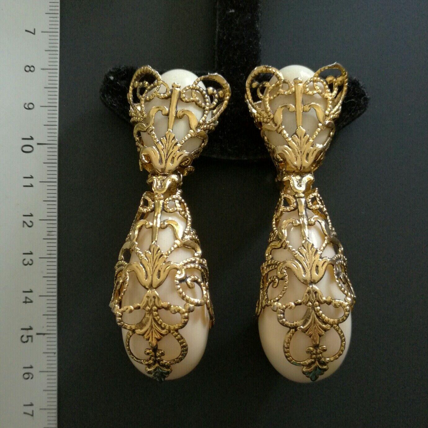 Isabel CANOVAS, XXL clip-on Earrings, vintage from the 80s For Sale 2