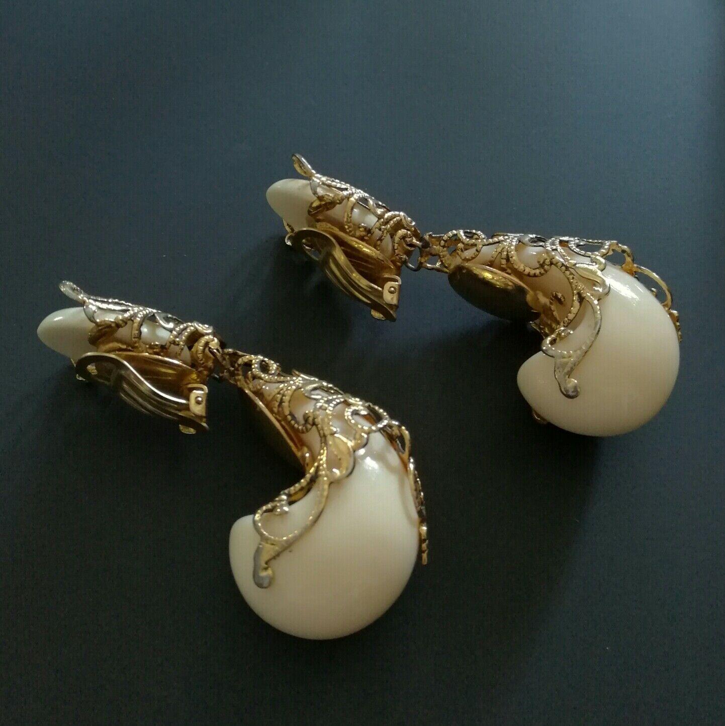 Isabel CANOVAS, XXL clip-on Earrings, vintage from the 80s For Sale 4