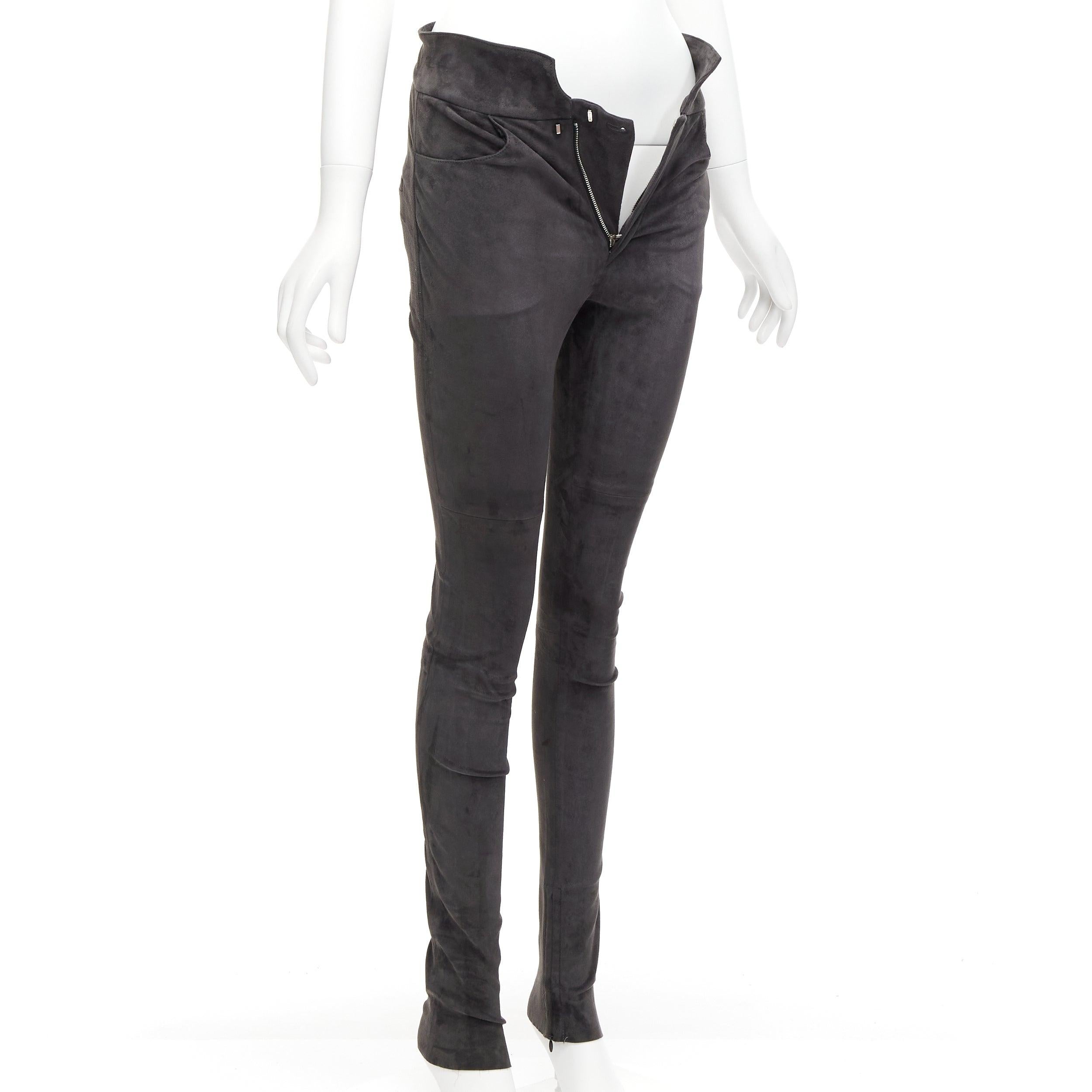 ISABEL MARANT 100% lambskin suede leather grey high waisted skinny pants FR36 S
Reference: NKLL/A00056
Brand: Isabel Marant
Material: Lambskin Leather
Color: Grey
Pattern: Solid
Closure: Zip Fly
Lining: Black Fabric
Extra Details: Back pockets. Raw