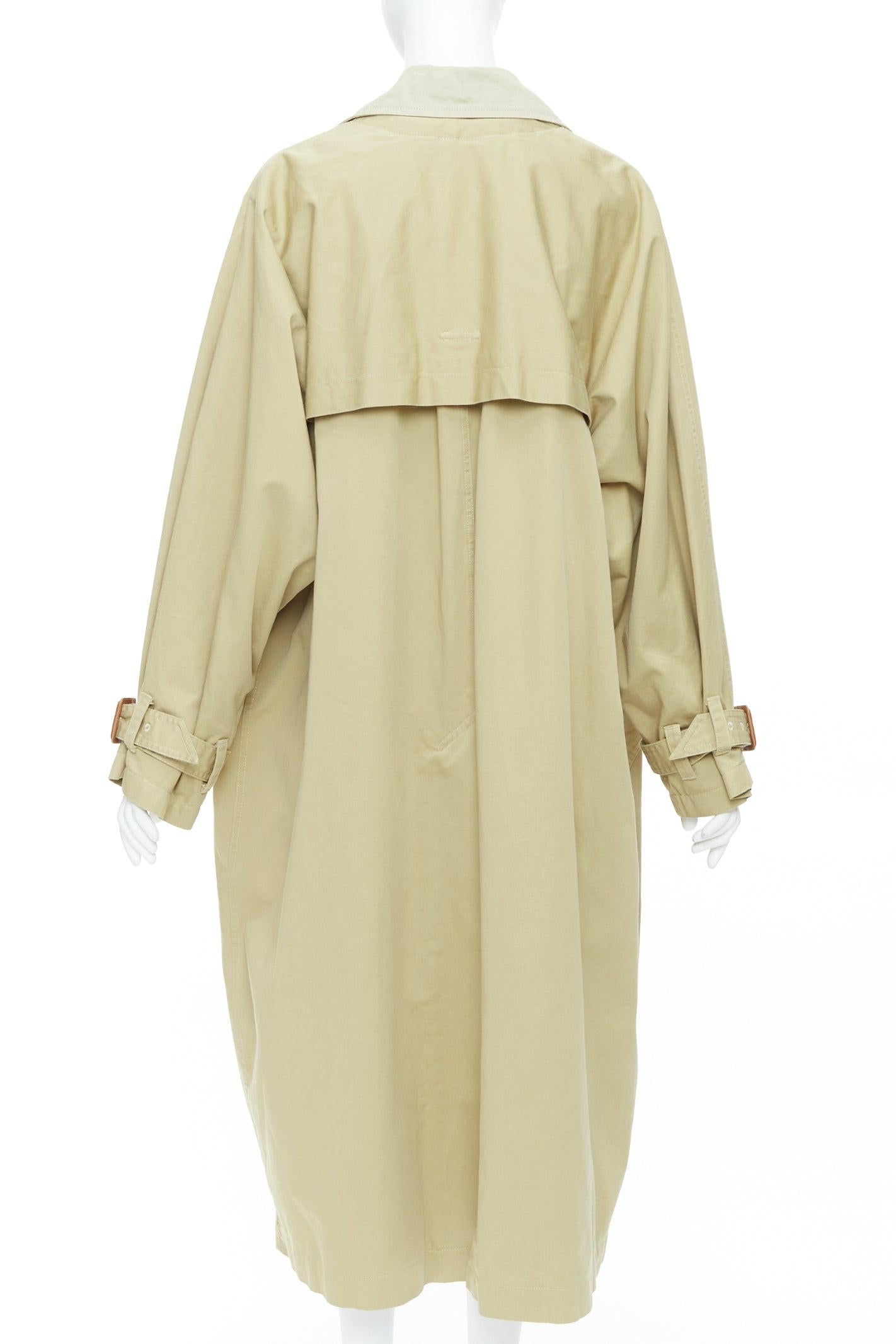 ISABEL MARANT 2023 Runway Ebani, trench in cotone bicolore con coulisse FR34 XS in vendita 1