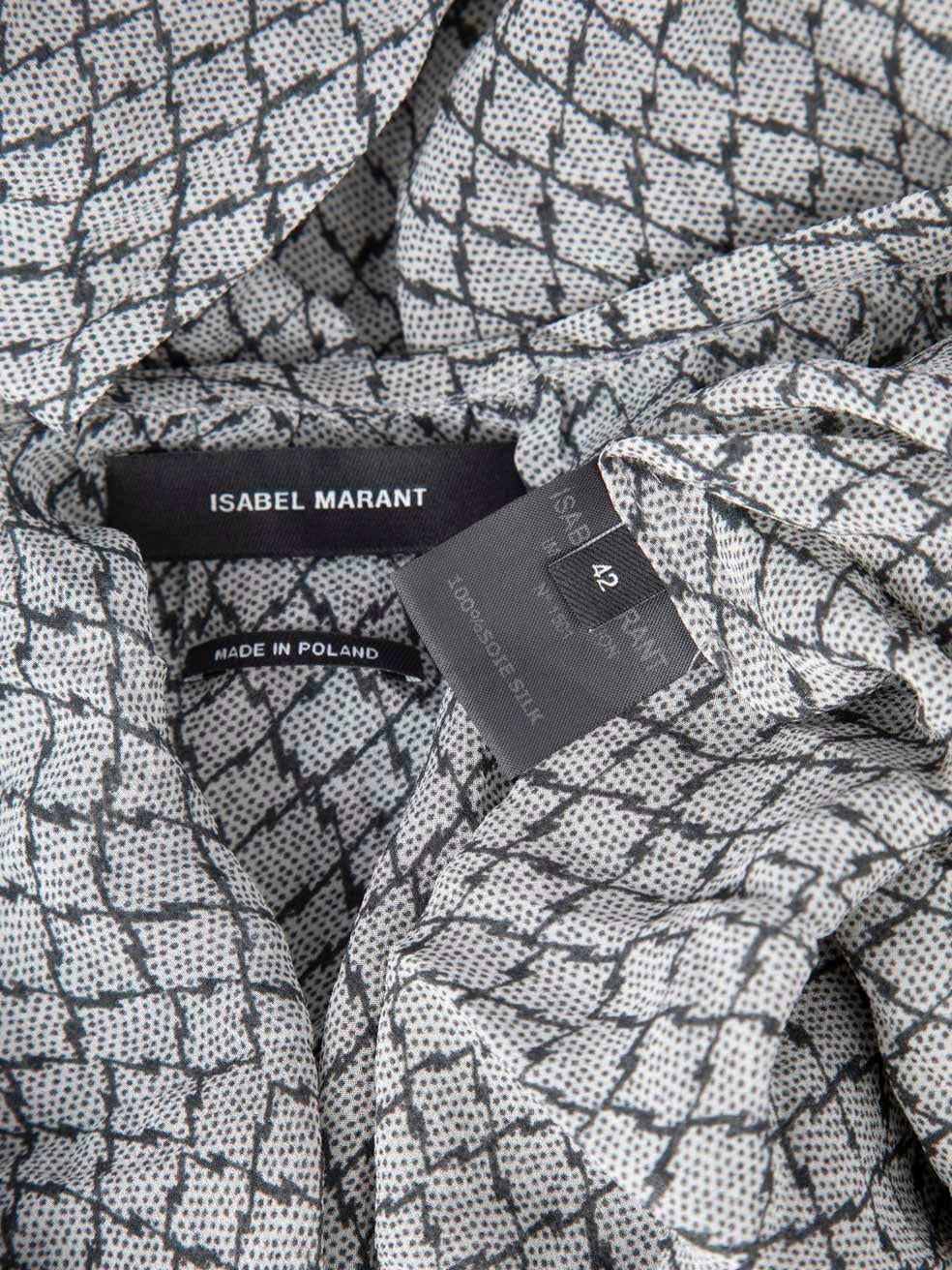 Isabel Marant Abstract Silk Blouse Size XL 1
