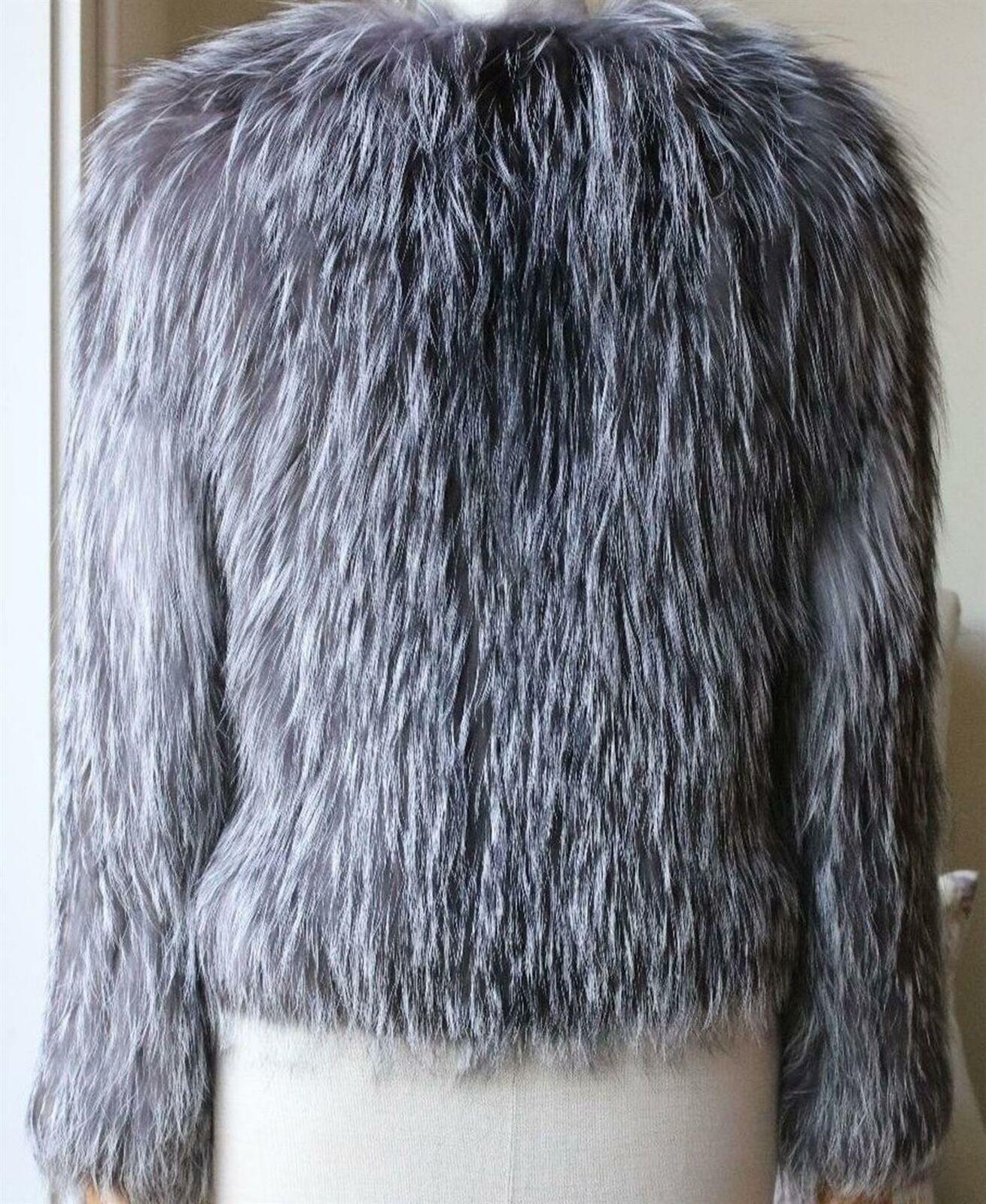 Gray Isabel Marant Aileen Fox Fur Jacket