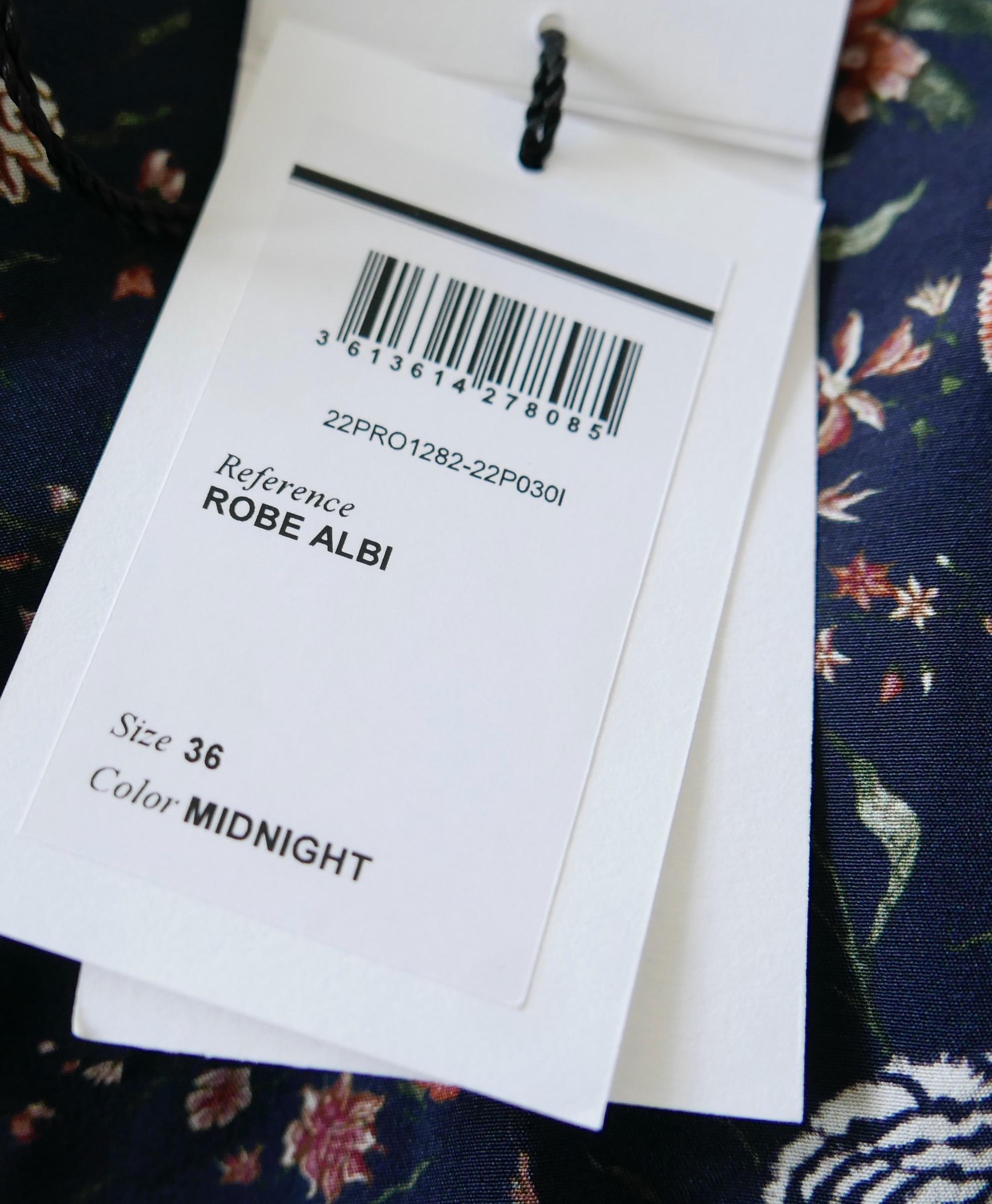  Isabel Marant Albini Floral Print Midnight Silk Dress For Sale 3