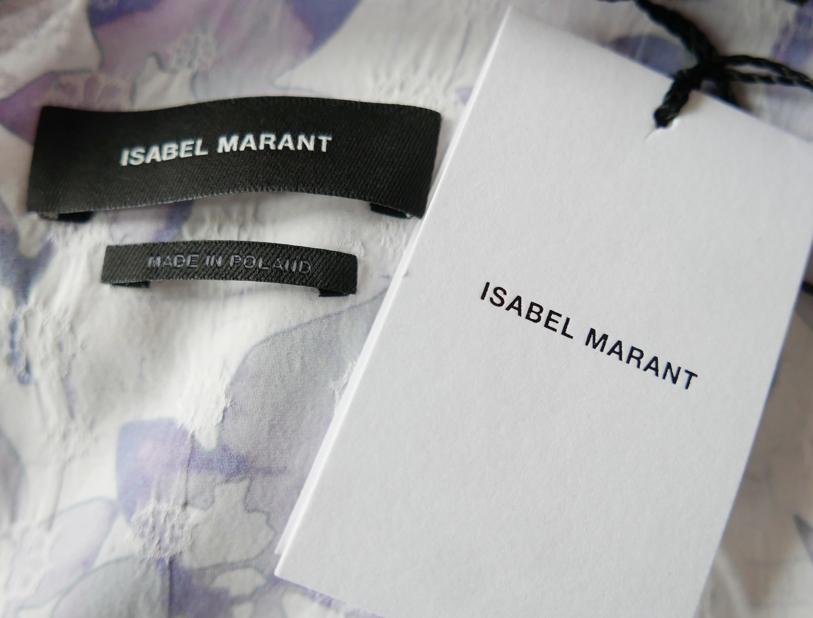 Isabel Marant Albisd Vestido de jacquard flocado floral morado 3