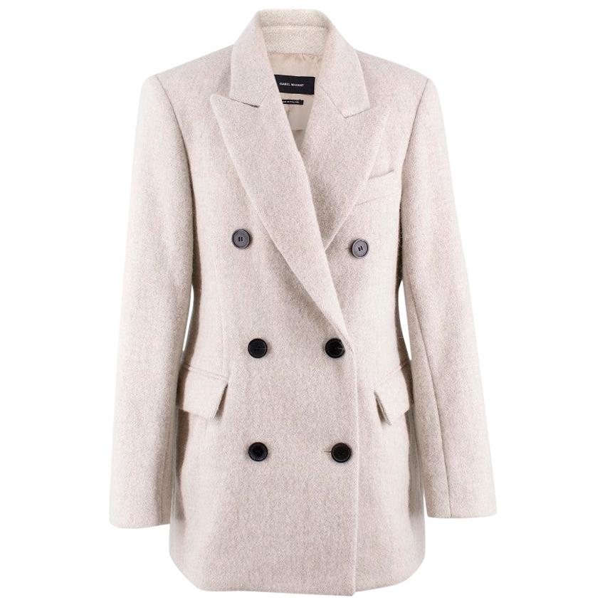 Isabel Marant Alpaca Wool-blend Double Breasted Coat FR 38 at 1stDibs