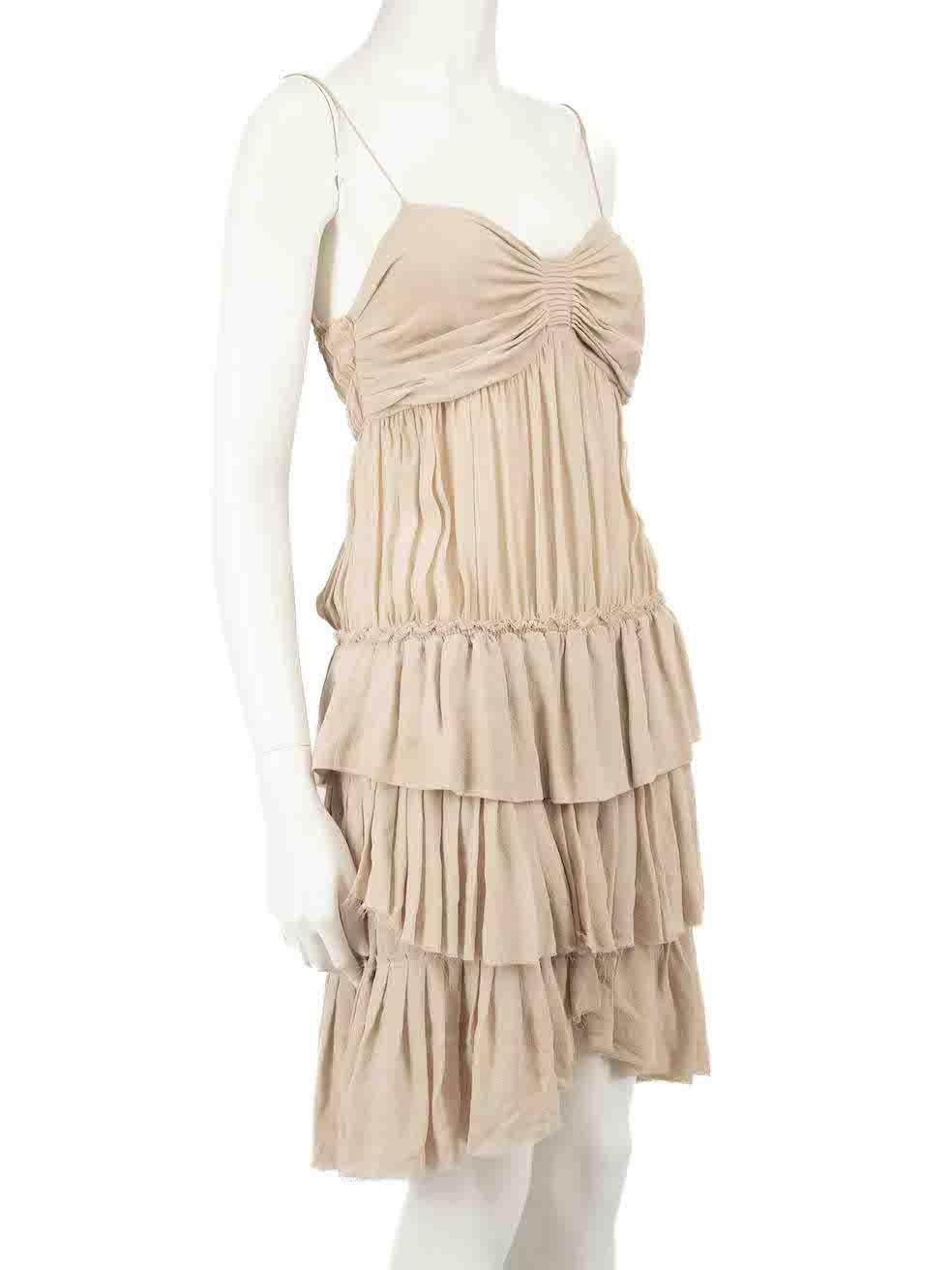 CONDITION is Never worn. No visible wear to dress is evident on this new Isabel Marant designer resale item.
 
 
 
 Details
 
 
 Beige
 
 Silk
 
 Mini dress
 
 Sweetheart neckline
 
 Slightly sheer on waist
 
 Smock elasticated detail on back
 

