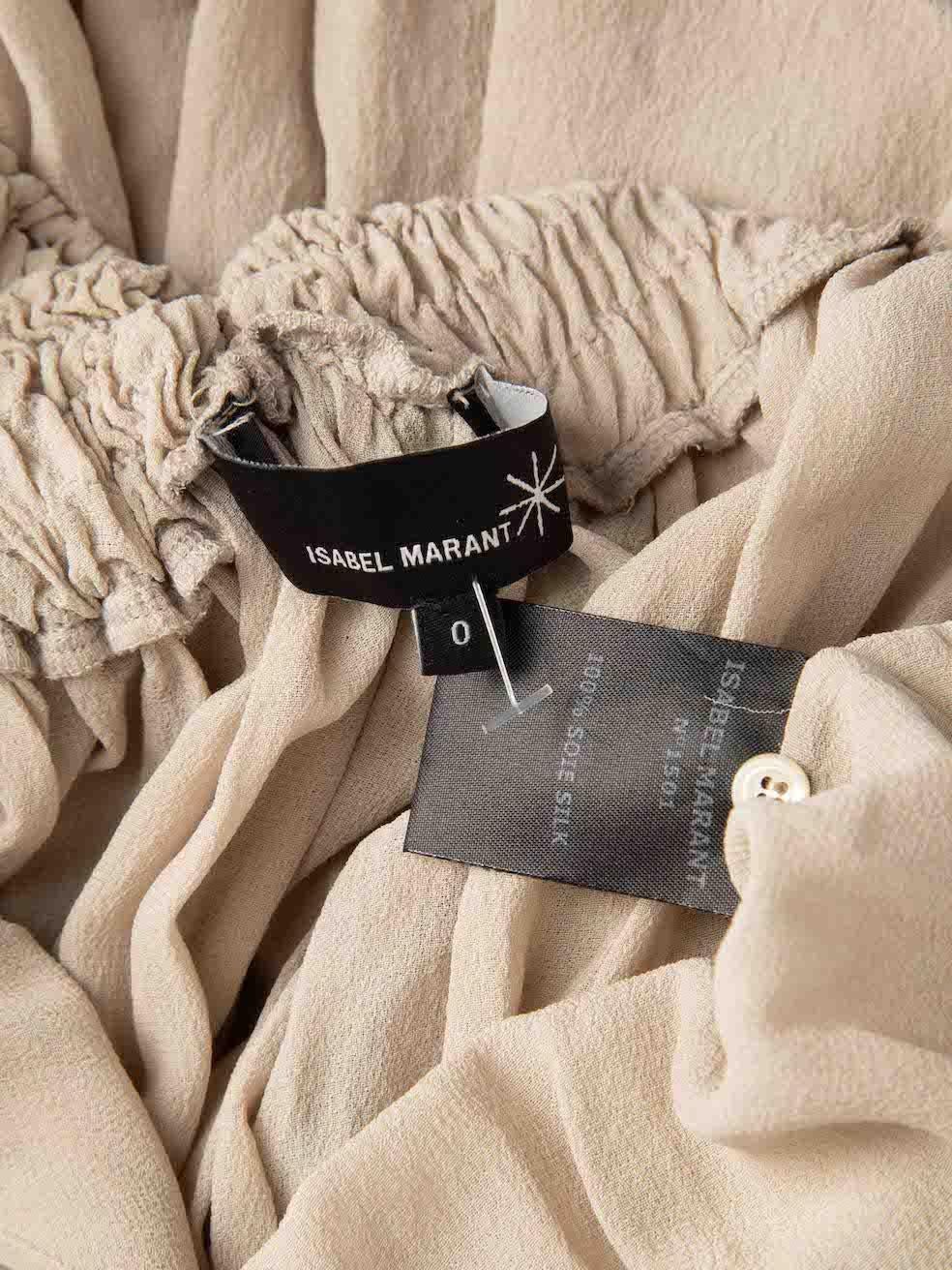 Women's Isabel Marant Beige Silk Camisole Smock Mini Dress Size XS