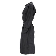 Trench-coat mi-long à ceinture Isabel Marant en nylon noir