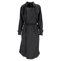 Trench-coat mi-long à ceinture Isabel Marant en nylon noir