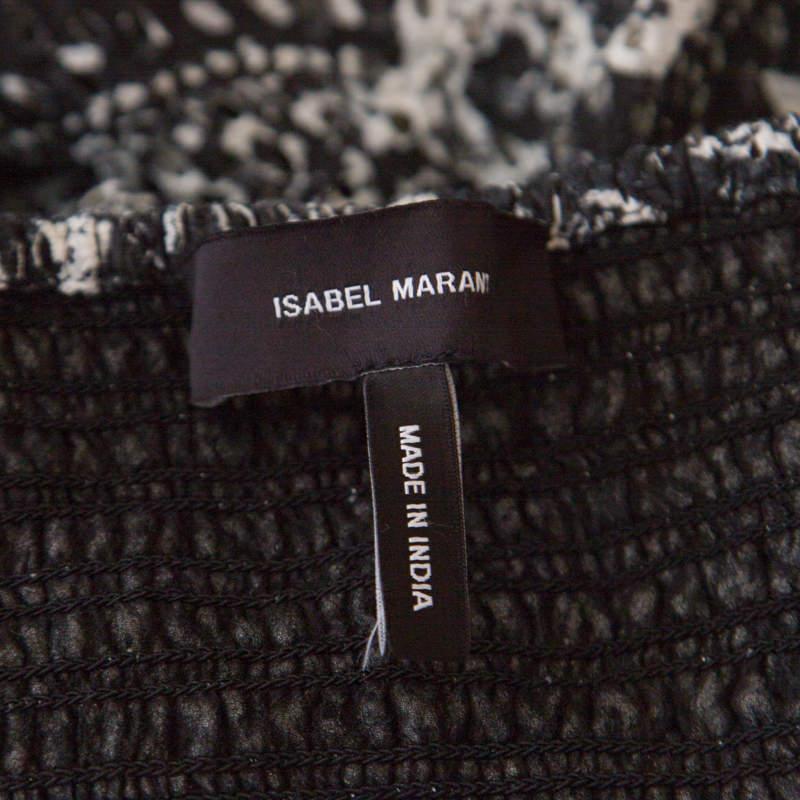 Isabel Marant Black and Red Eyelet Embroidered Cotton Tie Up Pleated Skirt 1