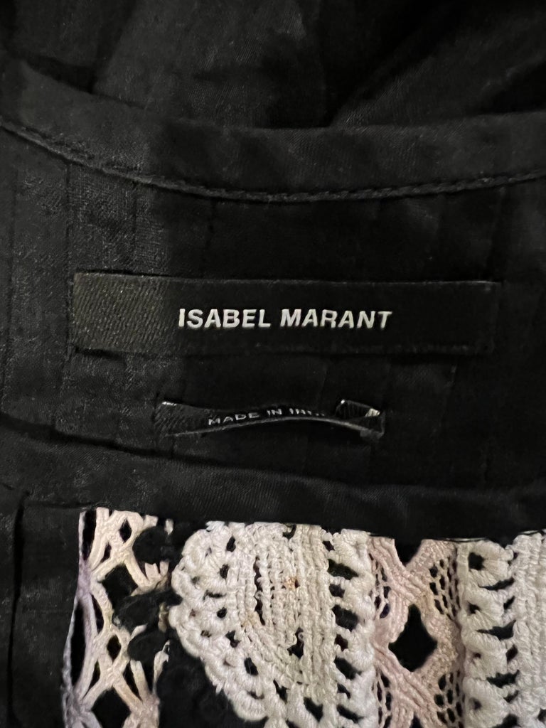 Isabel Marant Black and White Top Blouse, Size 40 For Sale 5