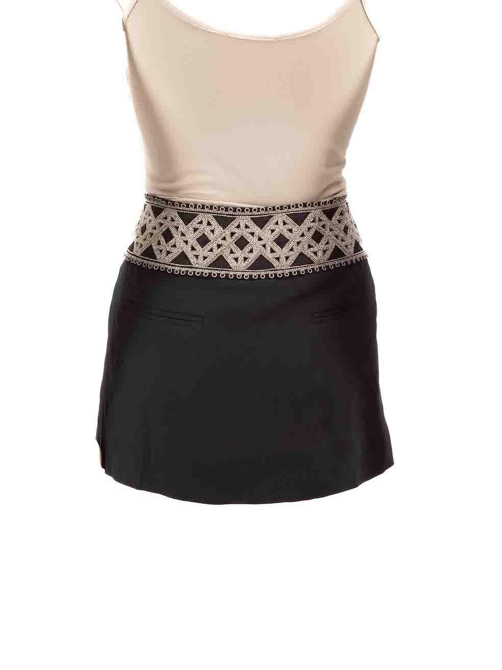 Isabel Marant Black Beaded Mini Skirt Size M In Excellent Condition In London, GB