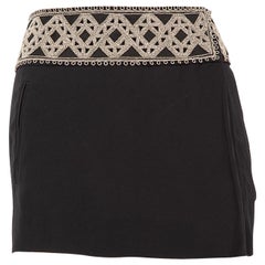 Isabel Marant Black Beaded Mini Skirt Size M
