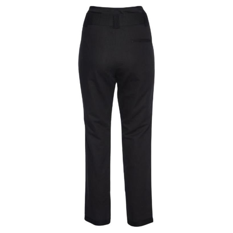 Isabel Marant Schwarz Baumwolle Gürtel Detail Tapered Hose M
