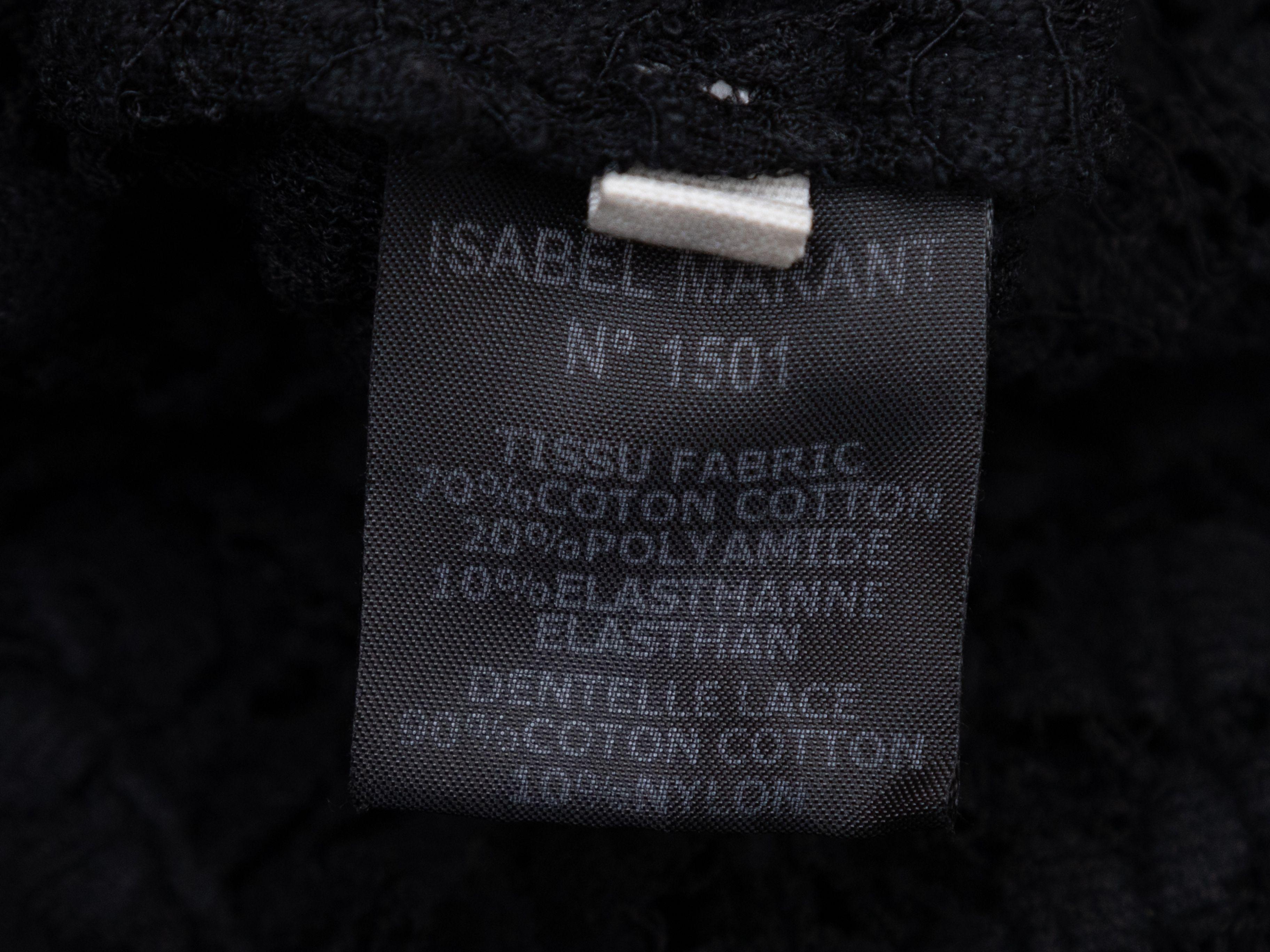 Women's or Men's Isabel Marant Black Etoile Lace Long Sleeve Top