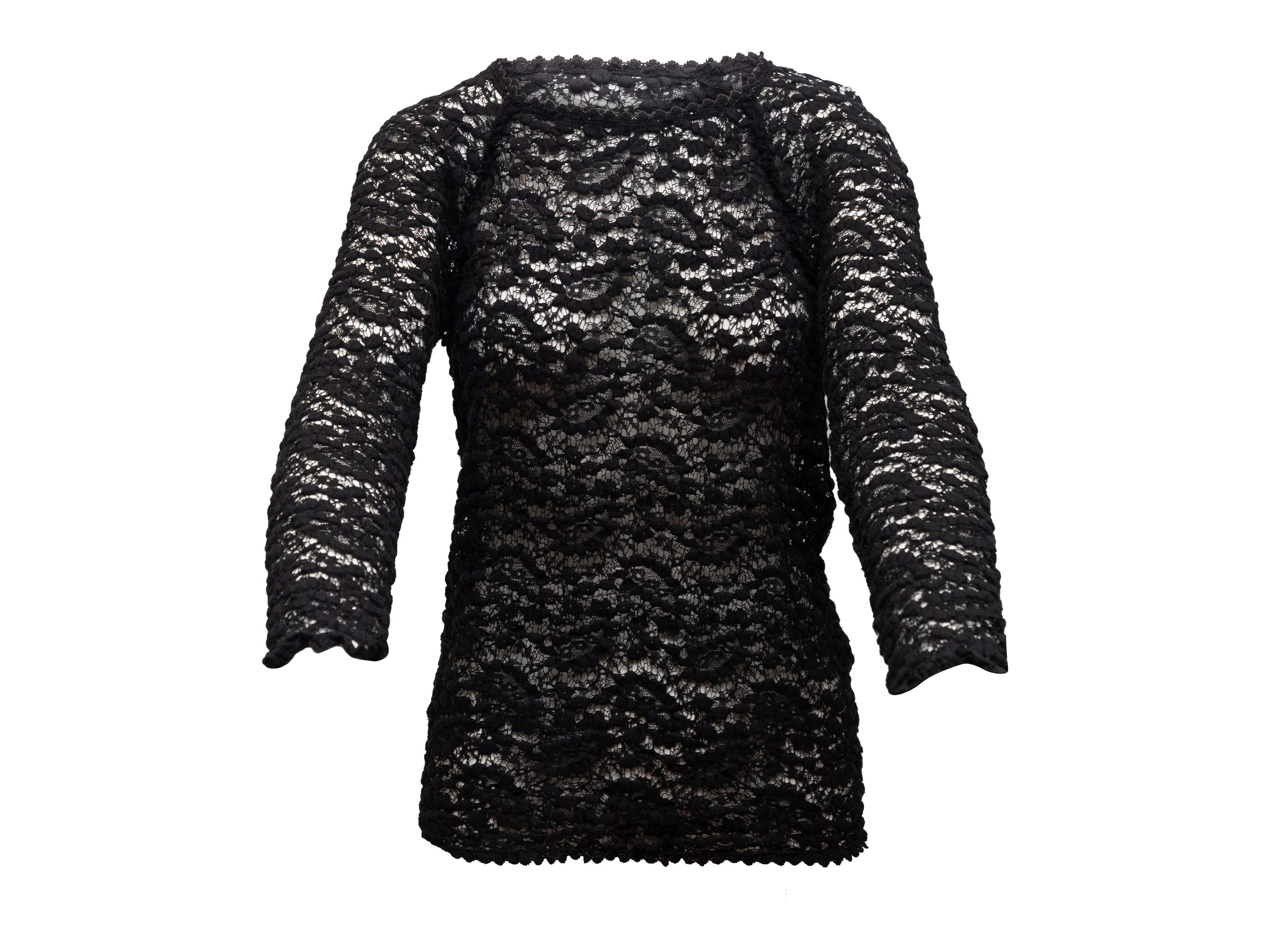 Isabel Marant Black Etoile Lace Long Sleeve Top 2