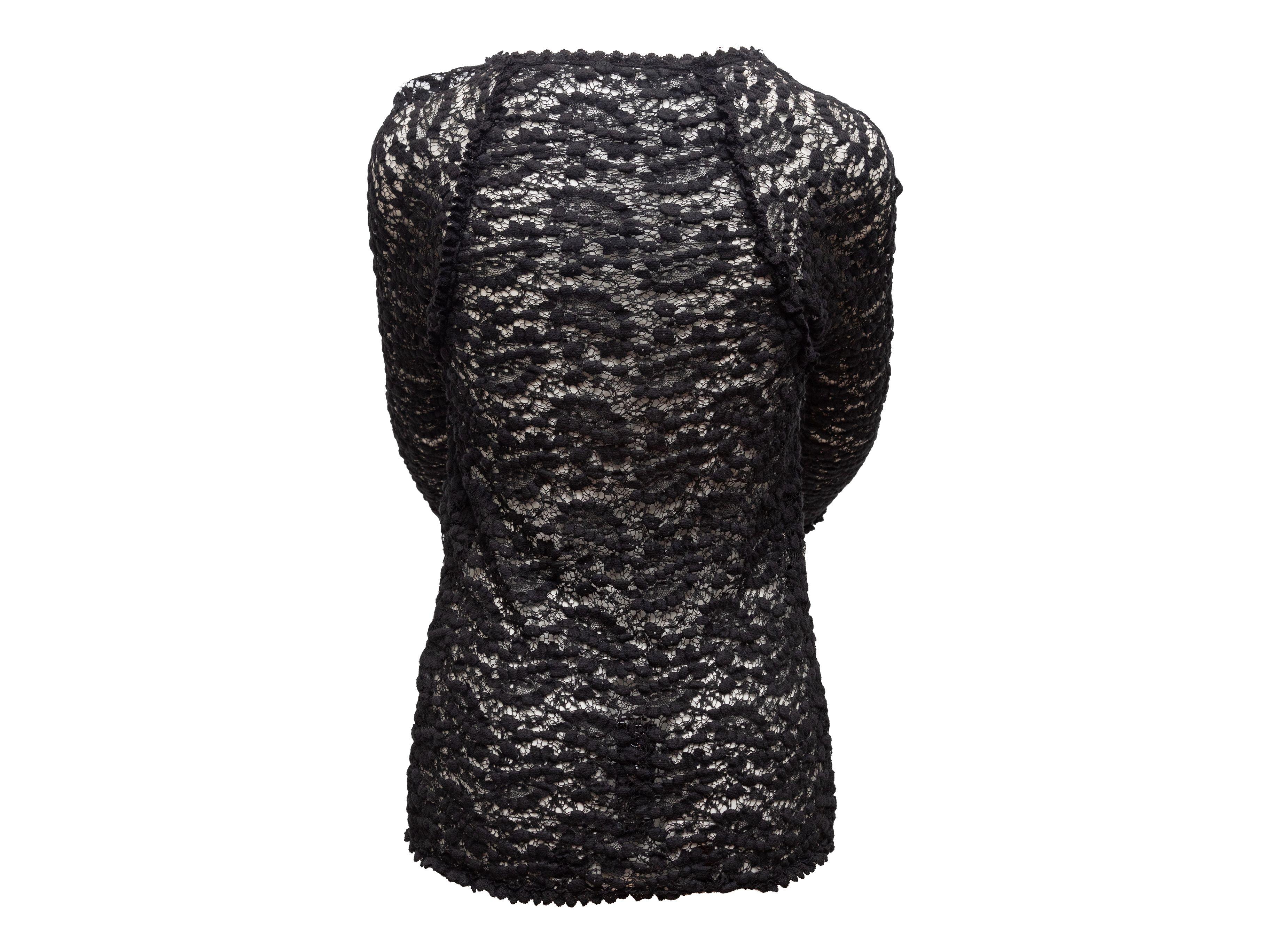 Isabel Marant Black Etoile Lace Long Sleeve Top 4