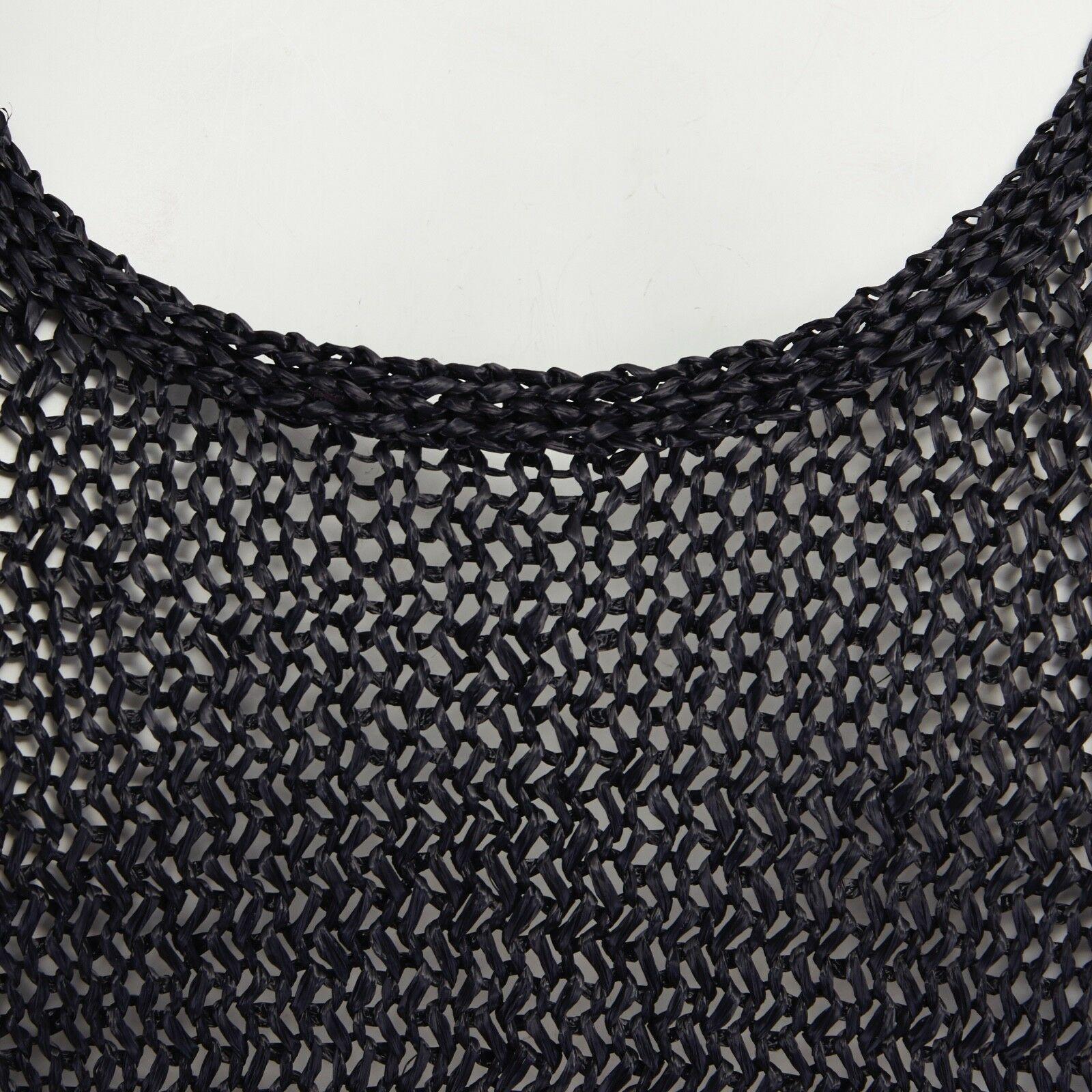 ISABEL MARANT black  Italian yarn strass fringe hula skirt mini dress FR36 2