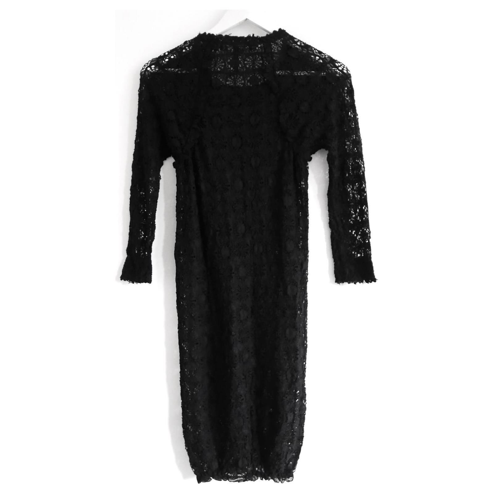 Isabel Marant Black Lace Dress For Sale 1