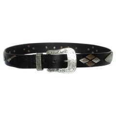 Isabel Marant, Ceinture en cuir noir avec clous