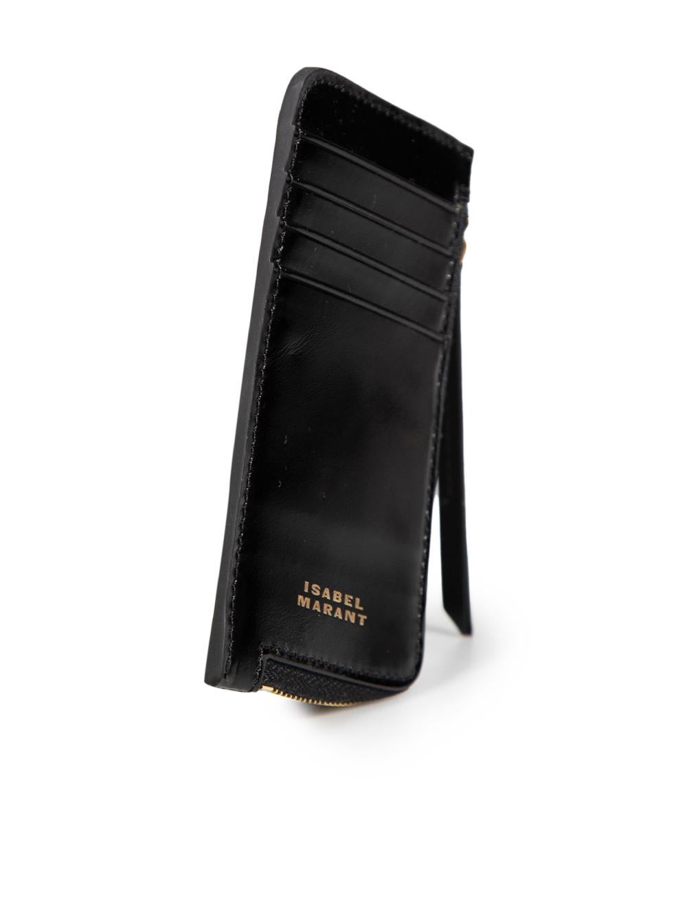 CONDITION is Very good. Hardly any visible wear to the card holder is evident on this used Isabel Marant designer resale item. This item comes with an original dust bag.
 
 
 
 Details
 
 
 Model: Kochi
 
 Black
 
 Leather
 
 Card holder
 
 Front