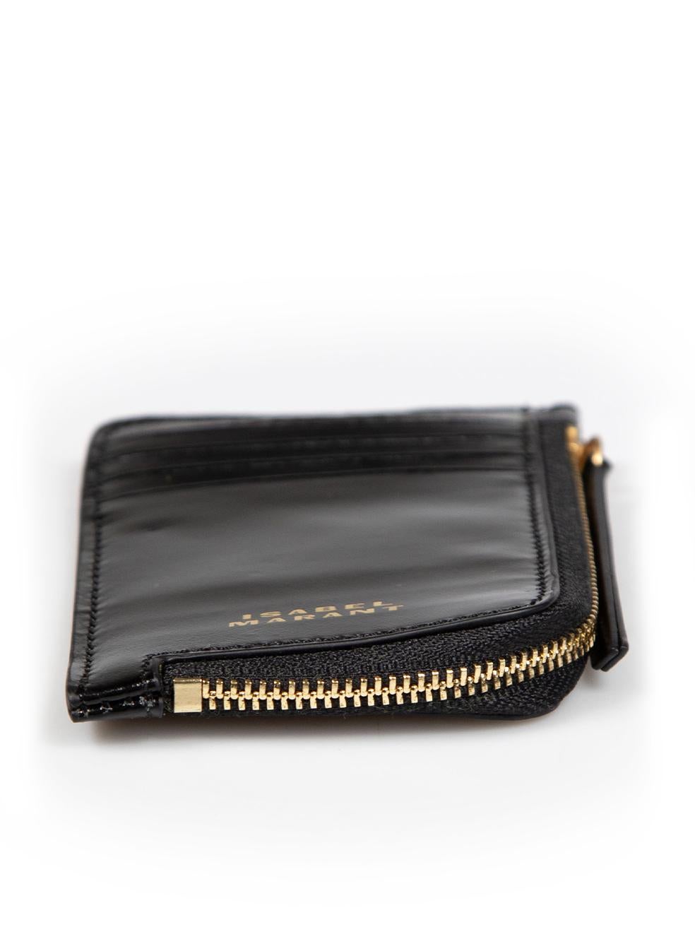 Women's Isabel Marant Black Leather Kochi Card Holder For Sale