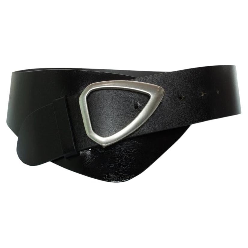 Isabel Marant, Black leather Linka belt For Sale