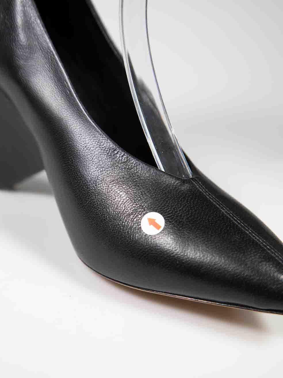 Isabel Marant Black Leather Ruched Ankle Heels Size IT 38 For Sale 2