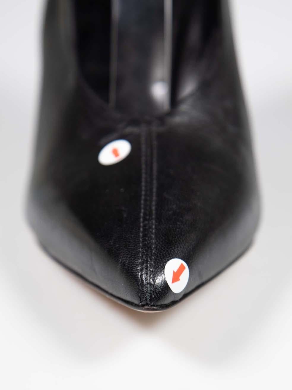 Isabel Marant Chaussures à talons froncés en cuir noir Taille IT 38 en vente 3