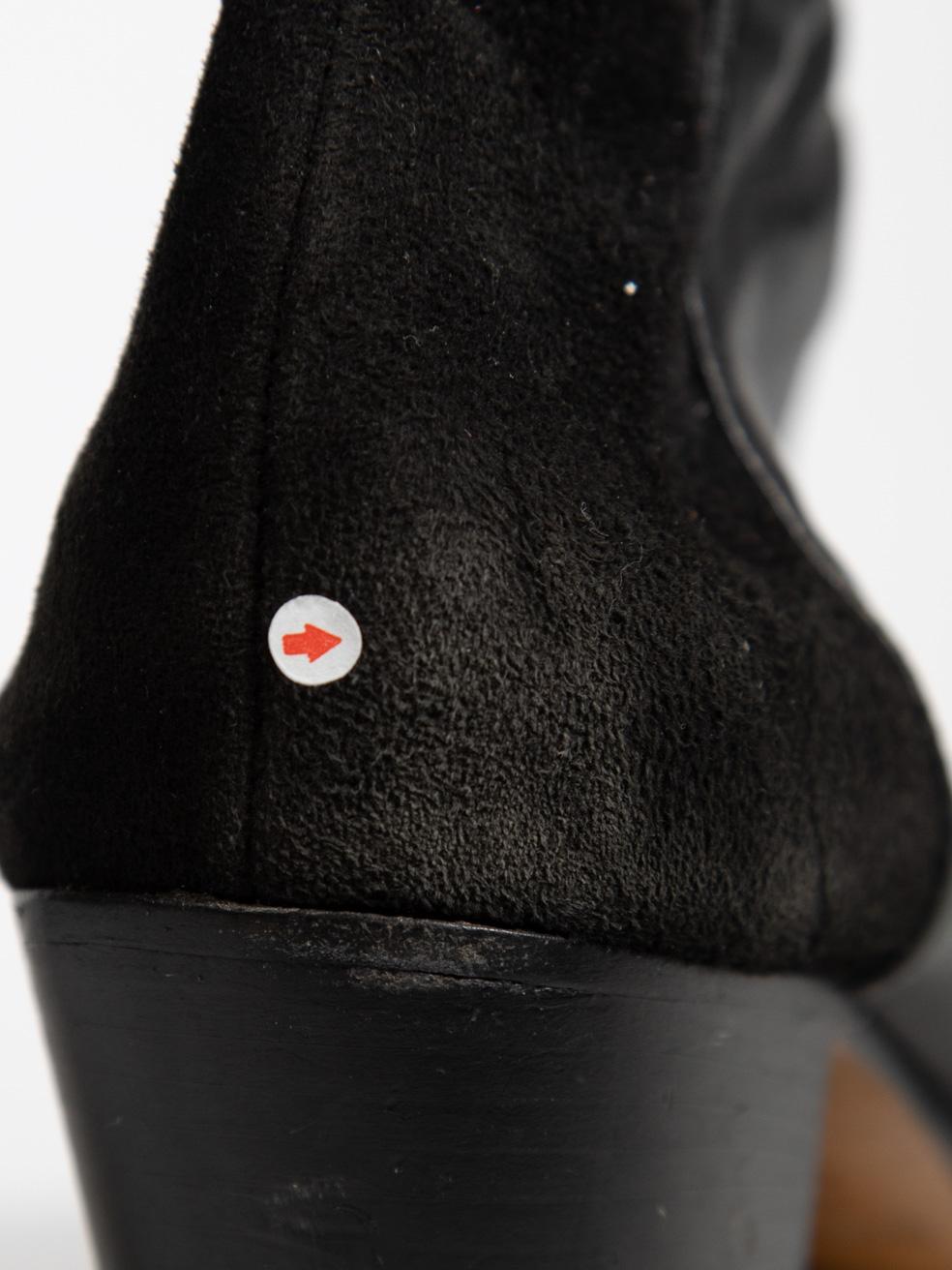 Isabel Marant Black Leather & Suede Ankle Boots Size IT 38 For Sale 2