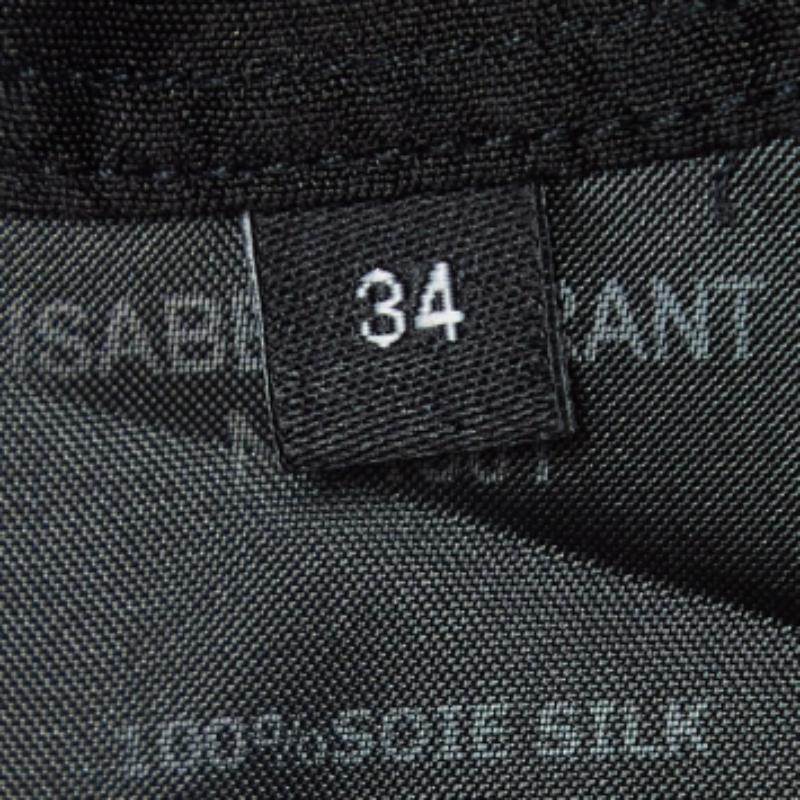 Isabel Marant - Chemisier froncé en soie noire S en vente 1