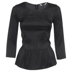 Isabel Marant - Chemisier froncé en soie noire S