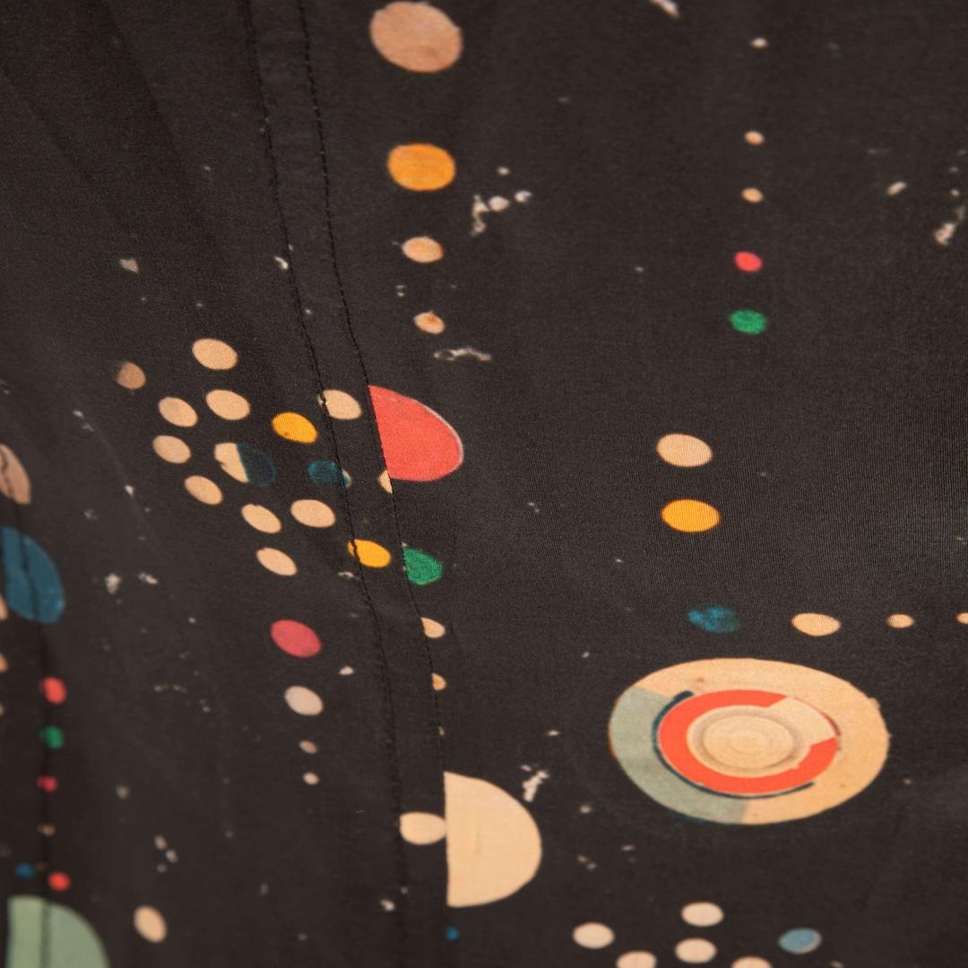 Women's Isabel Marant Black Silk Planet Print Dress Size XS
