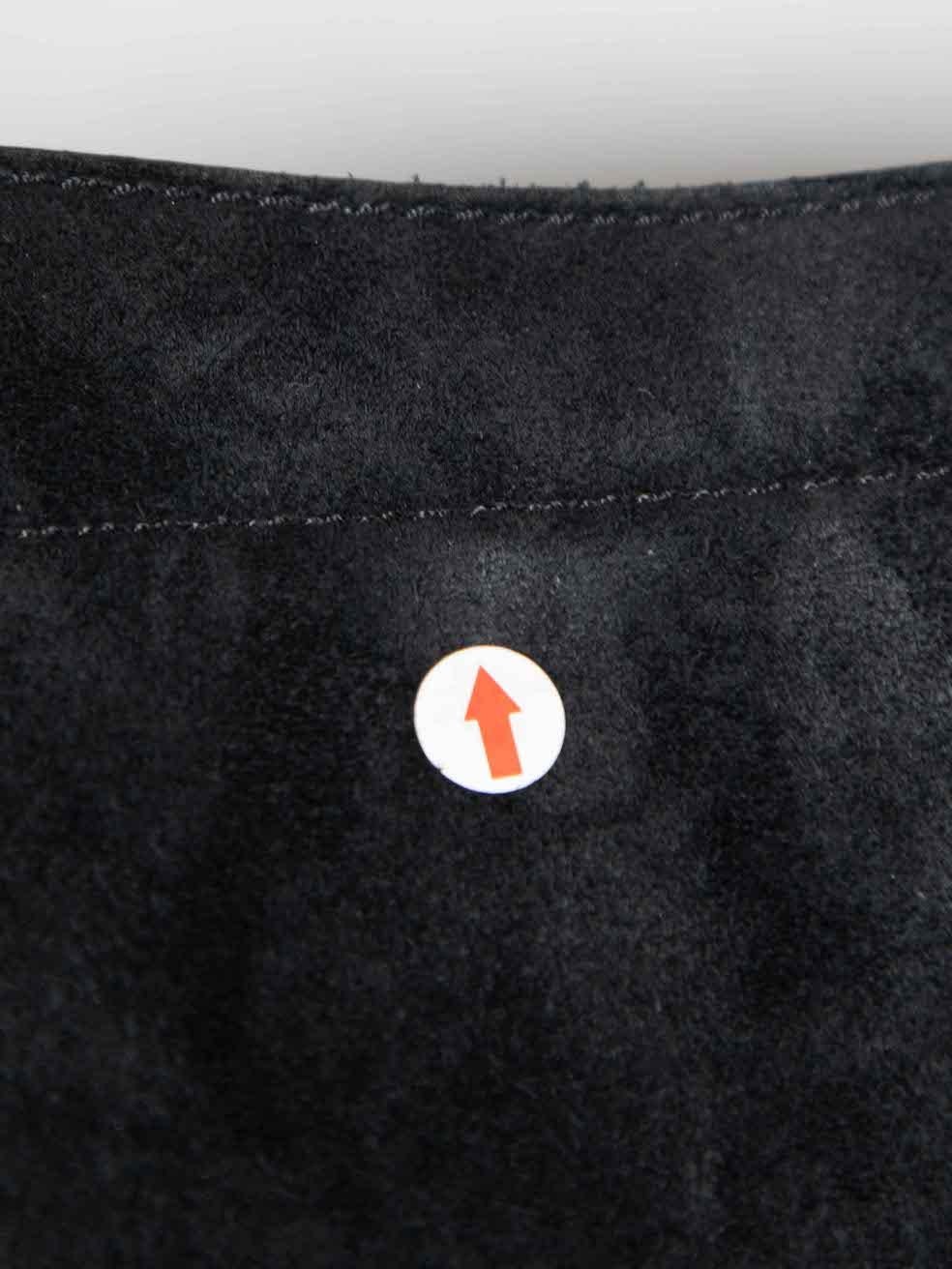 Isabel Marant Black Suede Embroidered Crossbody Bag For Sale 3