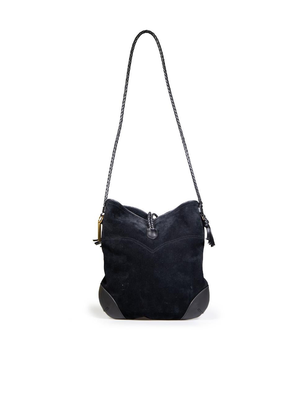 Isabel Marant Black Suede Tyag Crossbody Bag In Good Condition In London, GB