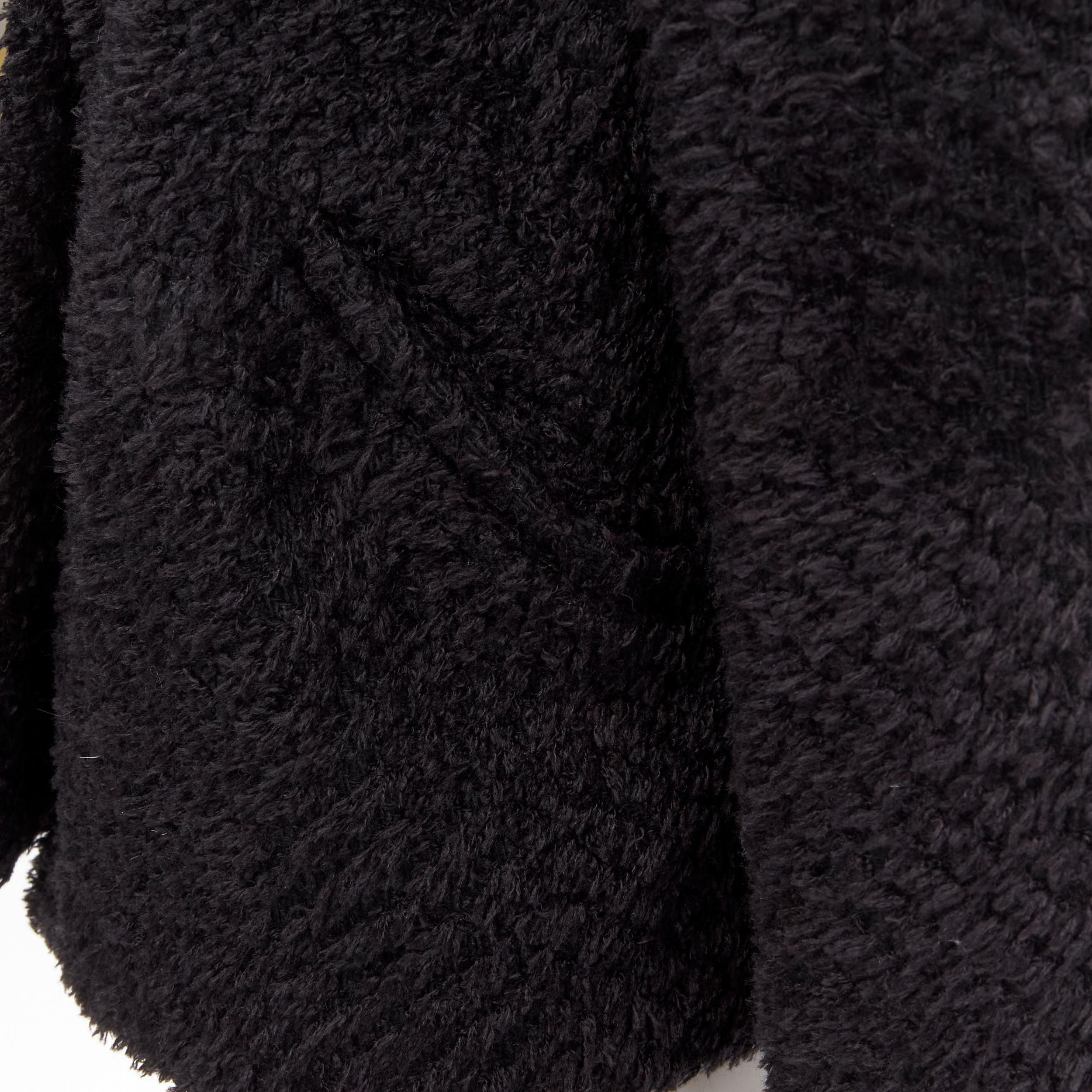 ISABEL MARANT giacca minimal in misto lana nera con colletto in rilievo FR36 S in vendita 6