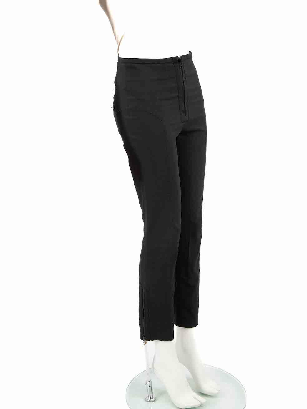 CONDITION is Very good. Minimal wear to trousers is evident. Minimal tarnishing to rear zipper hardware on this used Isabel Marant designer resale item.
 
 
 
 Details
 
 
 Black
 
 Cotton
 
 Trousers
 
 High rise
 
 Skinny fit
 
 Front zip