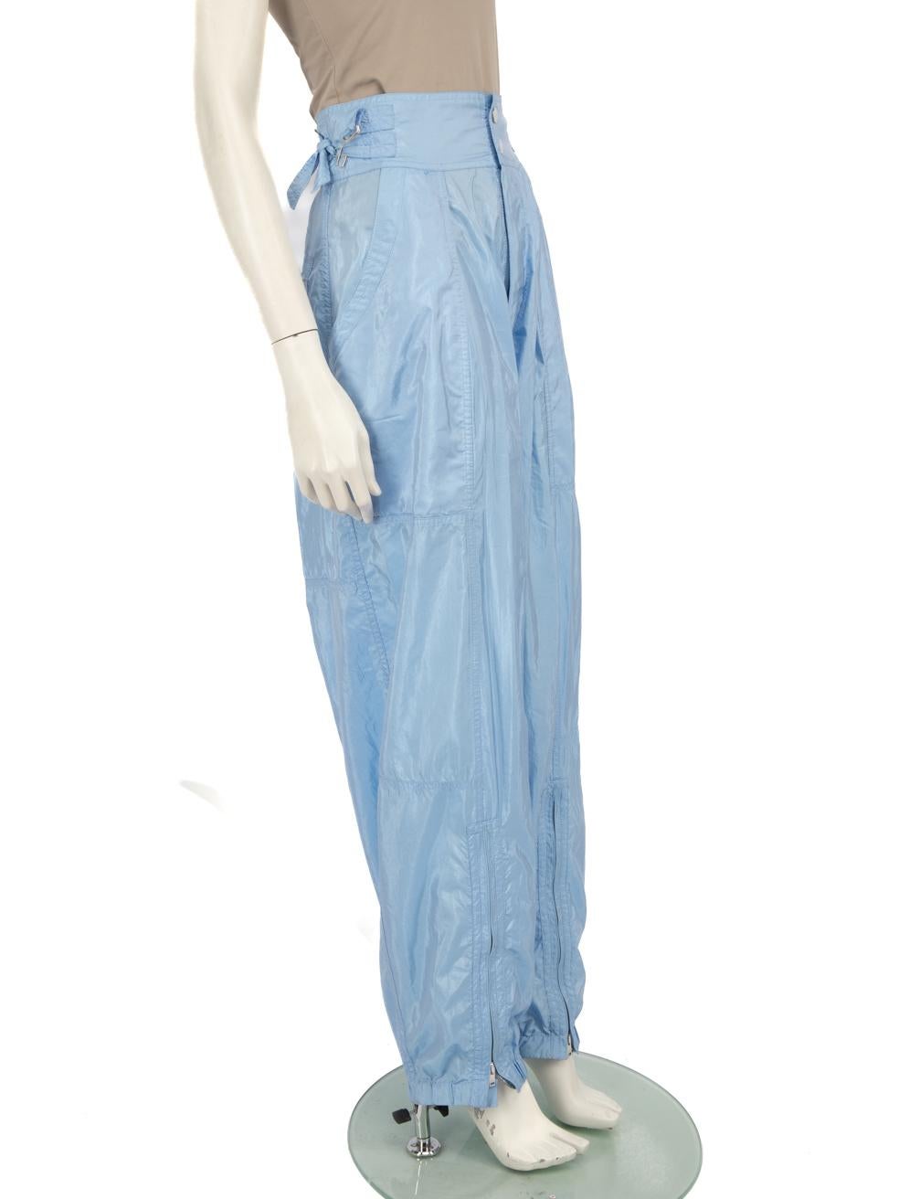 CONDITION is Very good. Minimal wear to the trousers is evident. Marks on the lower half of both trouser legs, the back left and the front upper left of this used Isabel Marant designer resale item.
 
 Details
 
 
 Blue
 
 Synthetic
 
 Joggers
 

